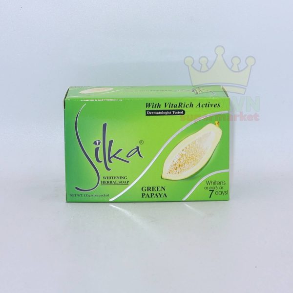 Let s buy Silka Whitening Herbal Soap Green Papaya 135g For Discount