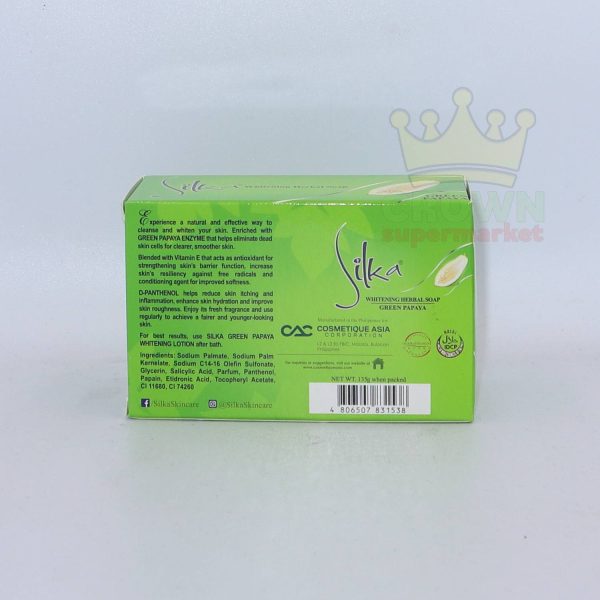 Silka Whitening Herbal Soap Green Papaya 135g For Discount